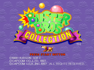 Buster Bros. Collection title screen for Playstation